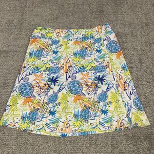 Lulu-B Skort Womens Smalll Golf Tennis Pickleball Skirt Sea Turtles Palm Trees